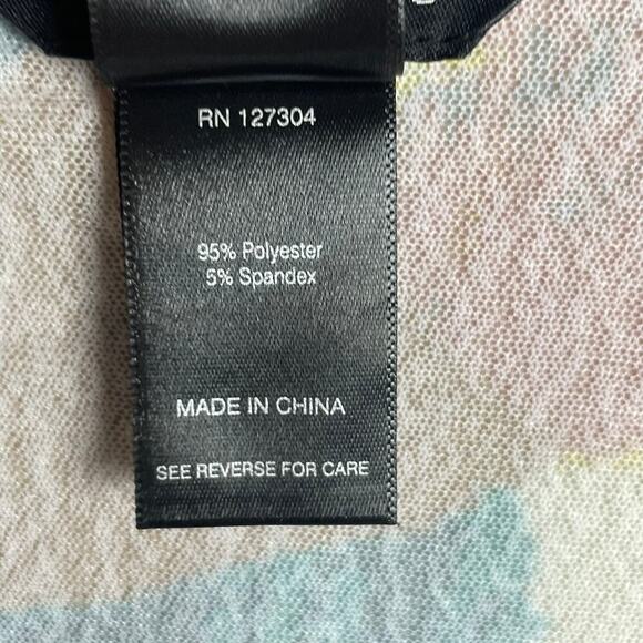 Ali Miles Sheer Women's S Open Front Cardigan Size S Water Color Drop Shoulder - Picture 4 of 5